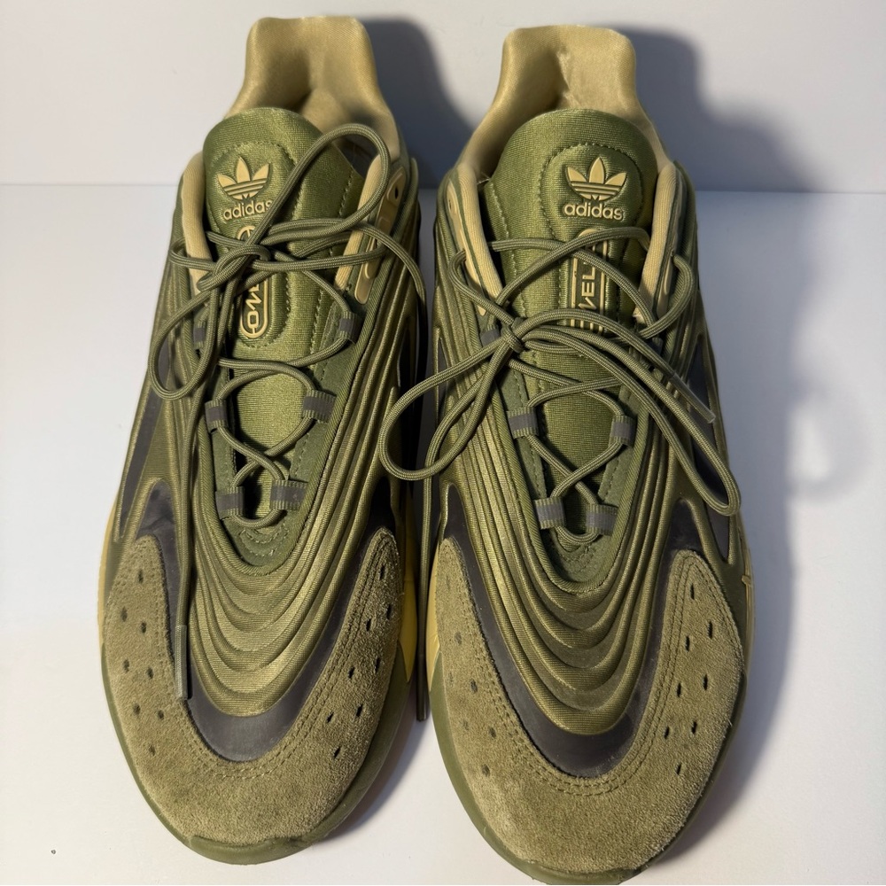 Adidas Olive and Beige Ozelia Athletic Casual Shoes Men’s Size 14